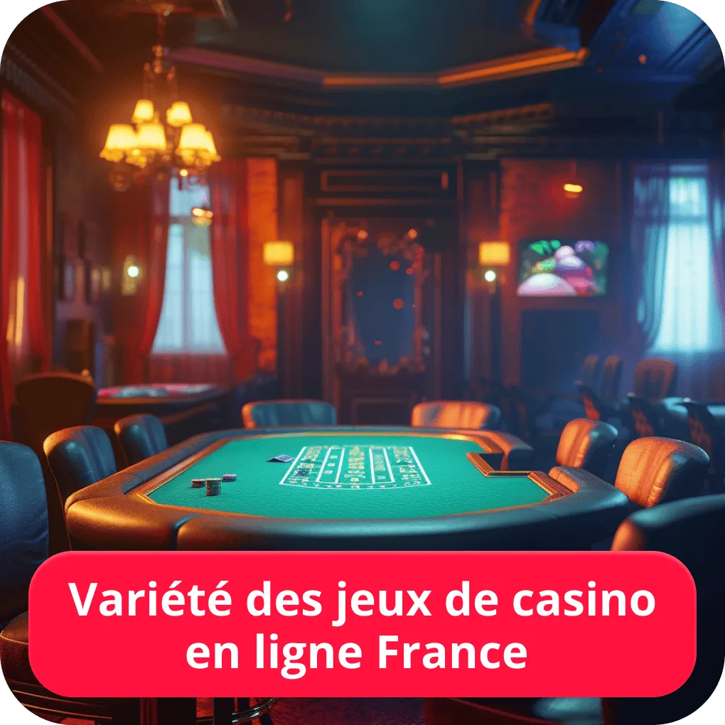 Variété des jeux de casino en ligne France 